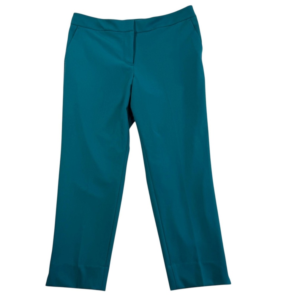Talbots Petite Teal Ankle Pants 10P Stretch Career Office Coastal Quiet‎ Luxury